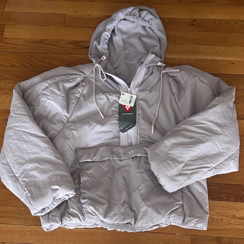 Free People Pillow Packable Puffer Pullover Light Lavender Hooded Jacket